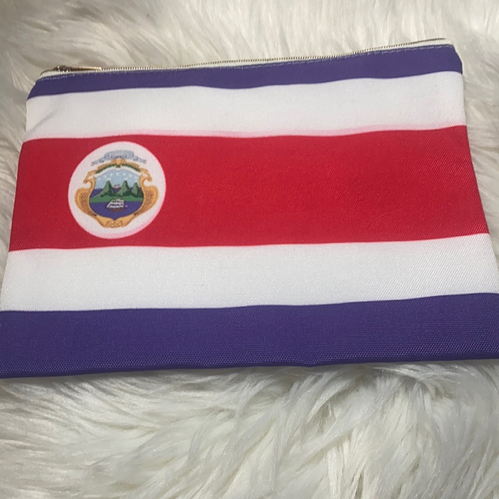 Costa Rica makeup bag flag